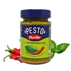 Barilla Pesto Basilico e Peperoncino - sos pesto z bazylią i chili 195g - pikantna nuta prawdziwej Italii